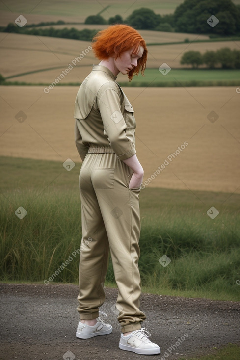 Belgian adult non-binary with  ginger hair