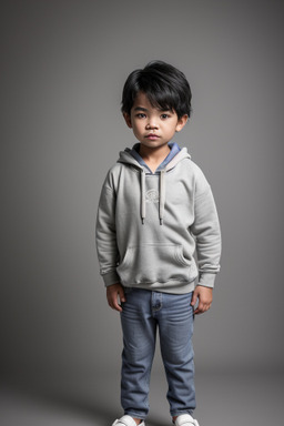 Thai child boy with  gray hair