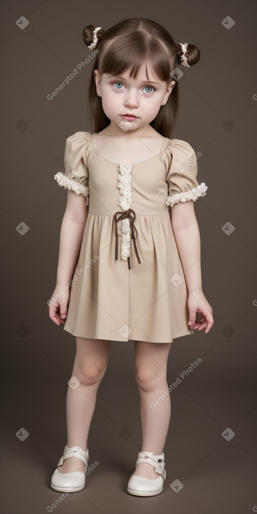 Belarusian infant girl with  brown hair