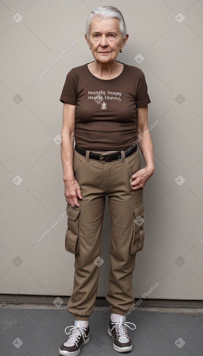 Danish elderly female with  brown hair