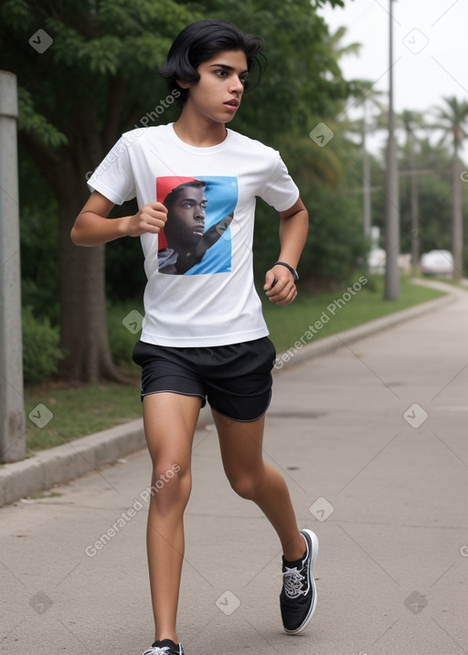 Cuban teenager male with  black hair