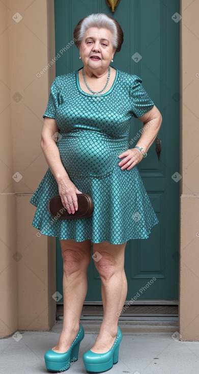 Croatian elderly female with  brown hair