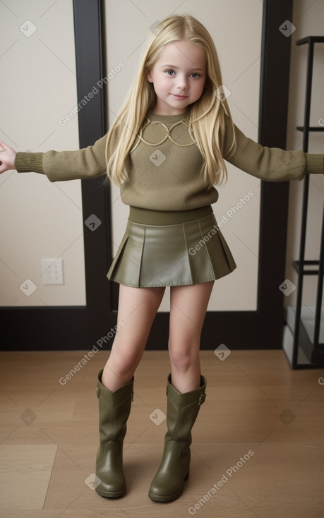 Canadian child girl with  blonde hair