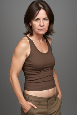 Australian middle-aged female with  brown hair