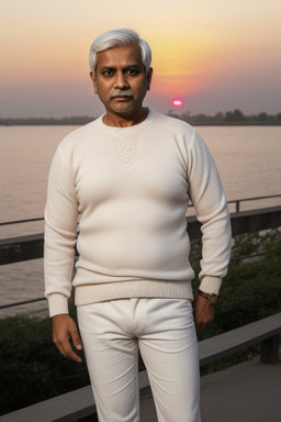 Bangladeshi middle-aged male with  white hair