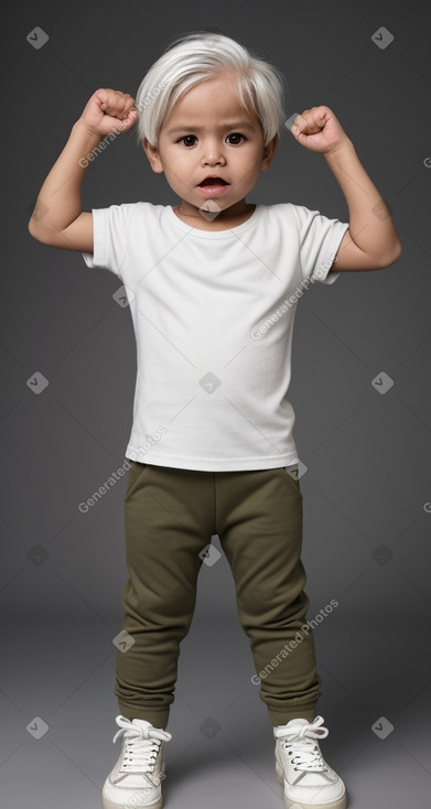 Bolivian infant boy with  white hair