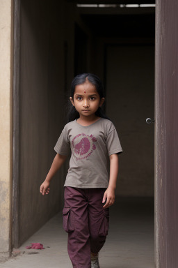 Nepalese child girl with  gray hair