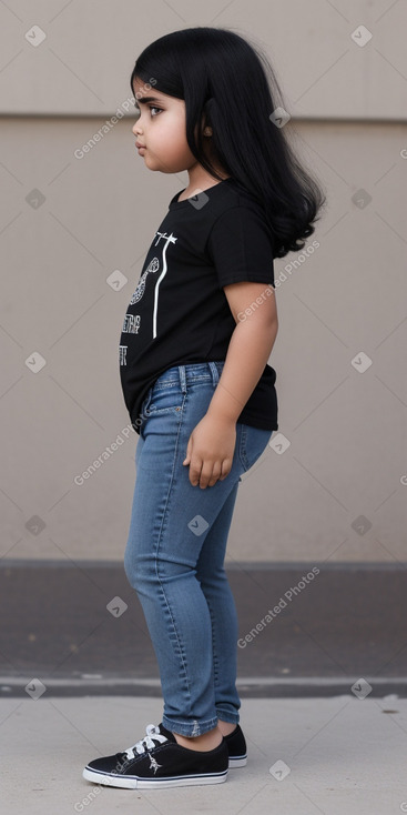 Saudi arabian child girl with  black hair