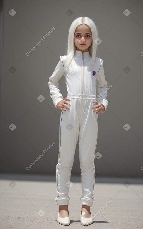 Kuwaiti child girl with  white hair