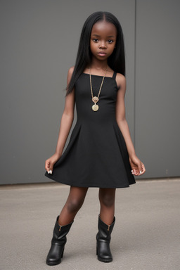 African child female with  black hair