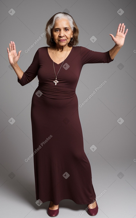 Dominican elderly female with  brown hair