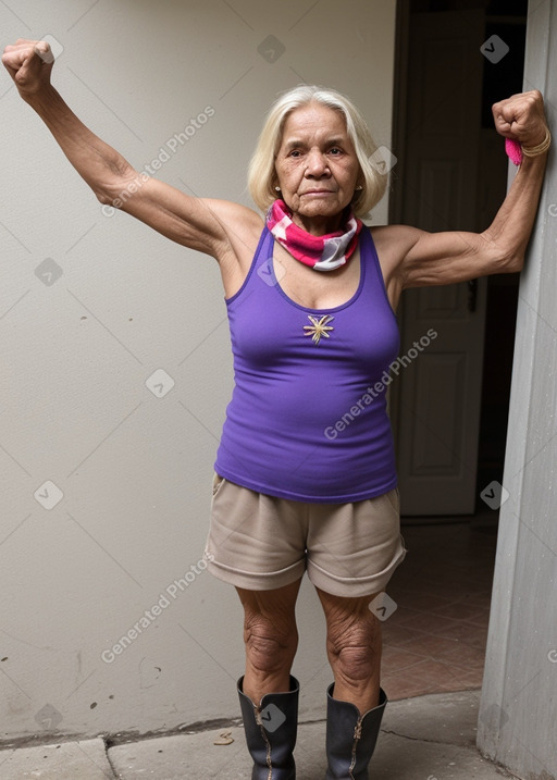 Honduran elderly female with  blonde hair