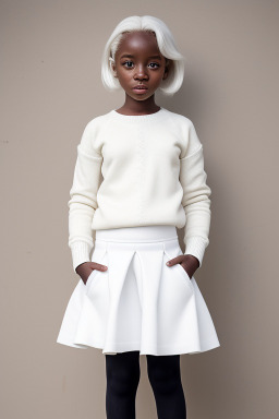 Togolese child girl with  white hair