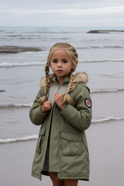 Colombian child girl with  blonde hair