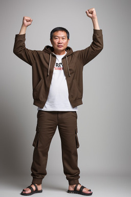 Vietnamese middle-aged male with  brown hair