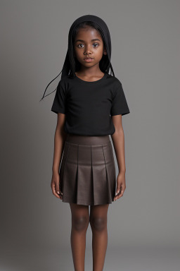 Child female with  black hair