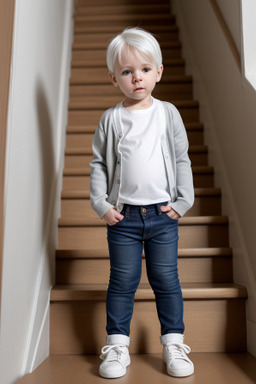 Swiss infant boy with  white hair