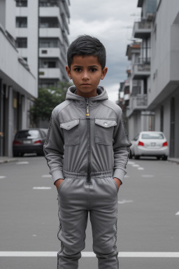 Ecuadorian child boy with  gray hair