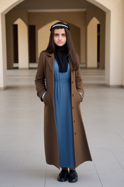 Emirati teenager female with  brown hair