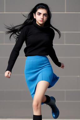 Iraqi teenager girl with  black hair