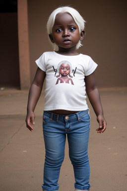 Ugandan infant girl with  white hair