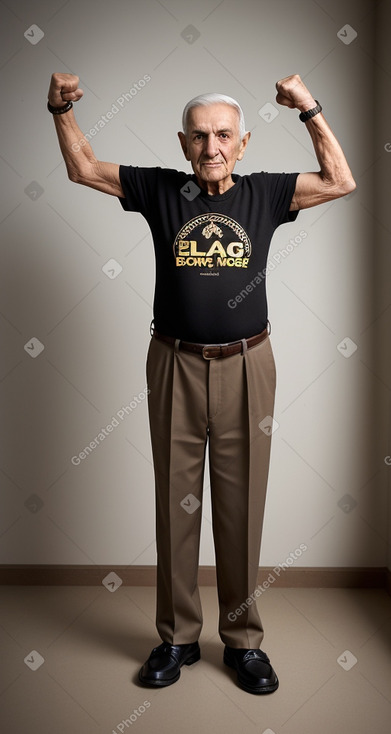 Macedonian elderly male with  black hair