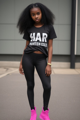 Nigerian teenager girl with  black hair