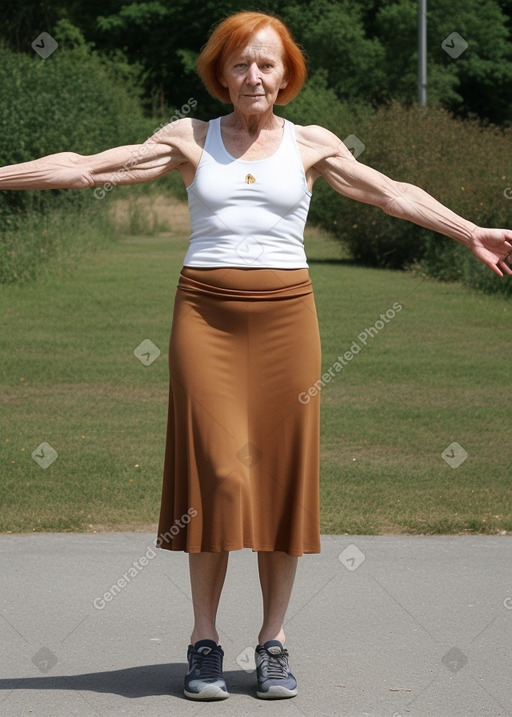 Belgian elderly female with  ginger hair