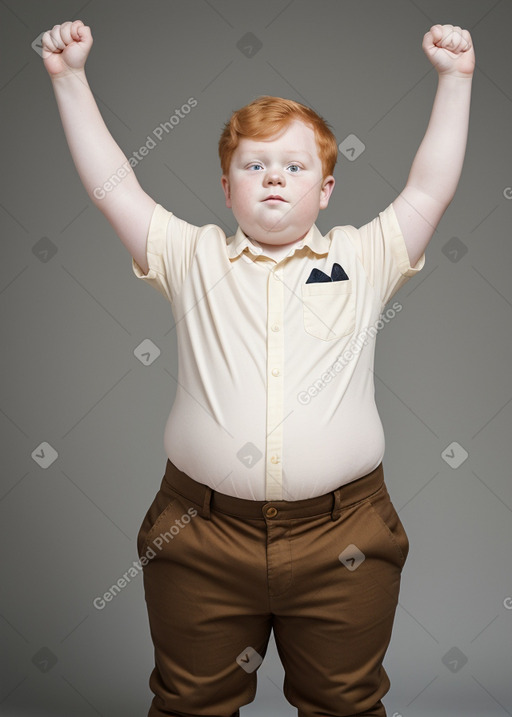 Belgian child boy with  ginger hair