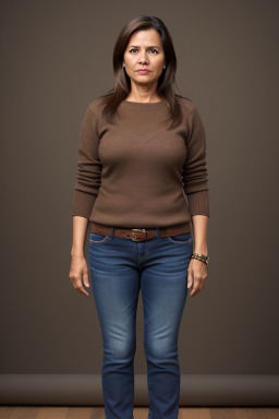 Ecuadorian middle-aged female with  brown hair