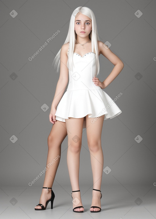 Algerian teenager girl with  white hair