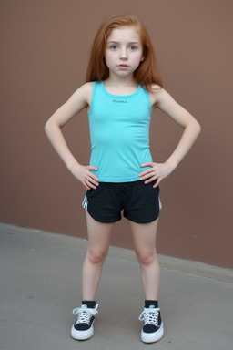 Chilean child girl with  ginger hair