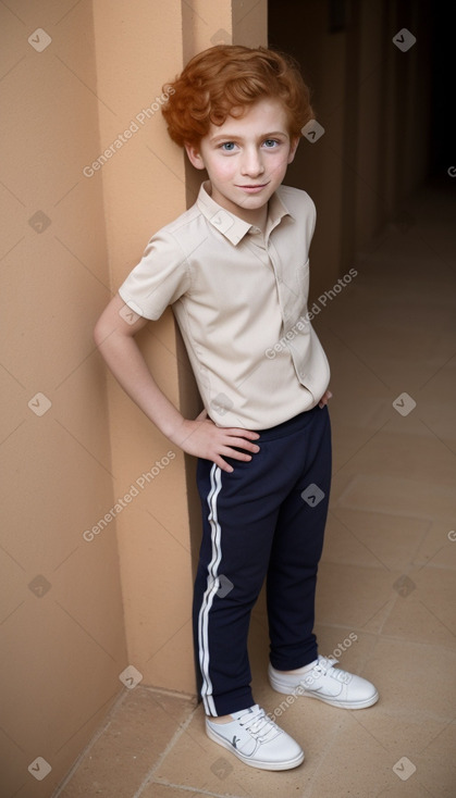 Jordanian child boy with  ginger hair