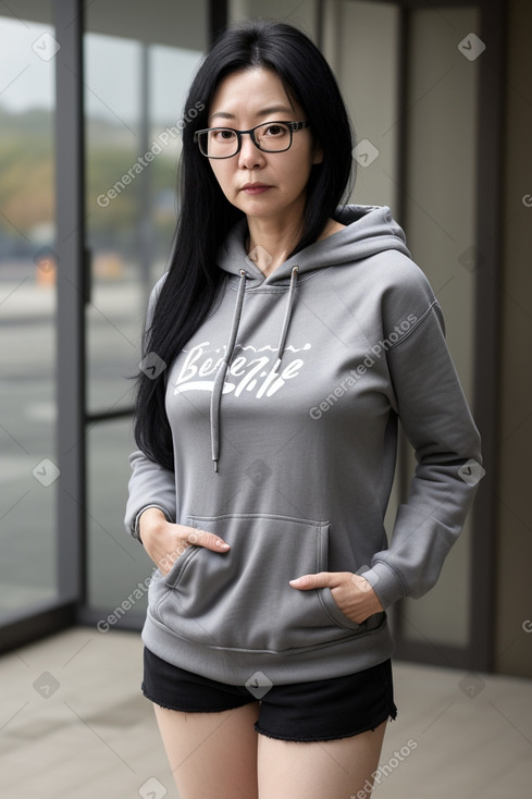 Korean 45 years female with  black hair