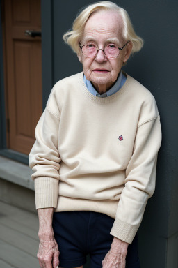 Elderly non-binary with  blonde hair