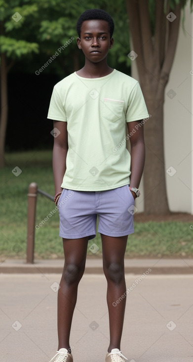 Ugandan young adult male with  brown hair