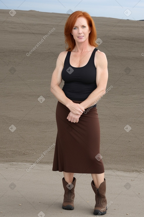 Canadian middle-aged female with  ginger hair