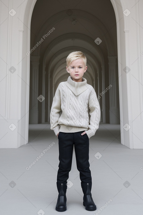 New zealand child boy with  blonde hair