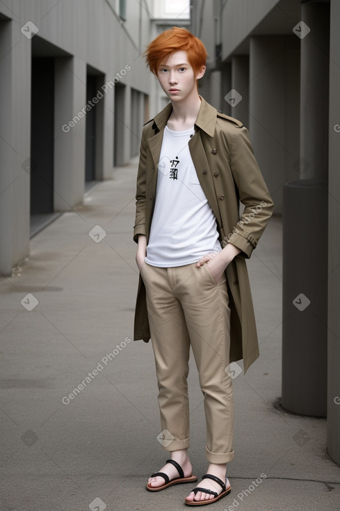 Japanese teenager male with  ginger hair