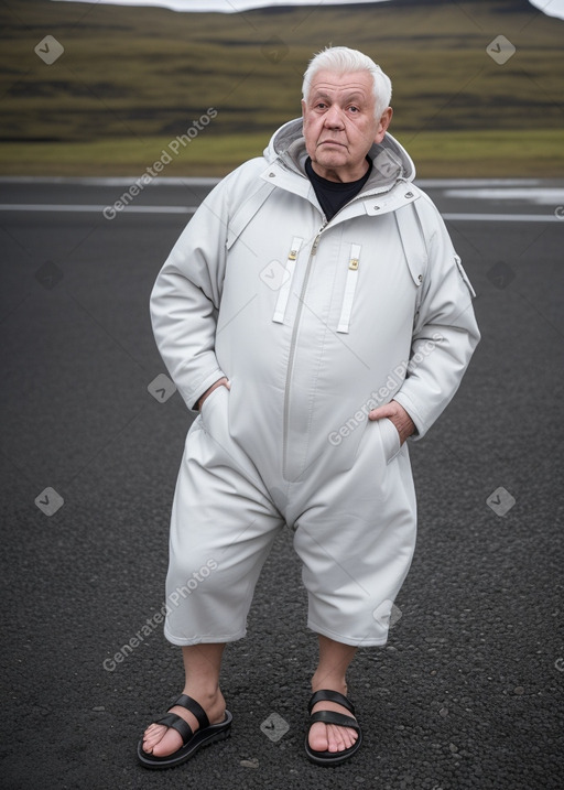 Icelandic elderly male with  white hair