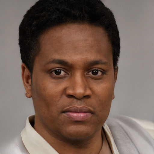 Neutral latino young-adult male with short  brown hair and brown eyes