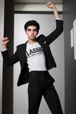 Lebanese teenager boy with  black hair