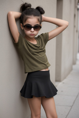 Argentine child girl with  black hair