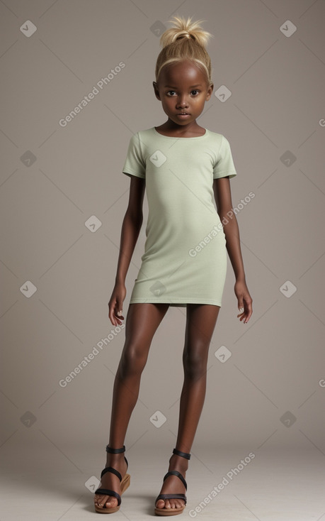 Kenyan child girl with  blonde hair