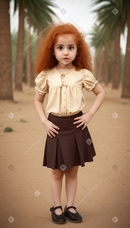 Saudi arabian infant girl with  ginger hair