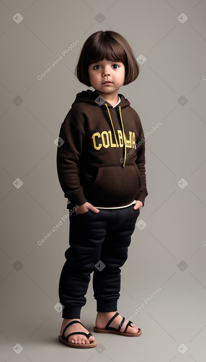 Colombian infant boy with  brown hair