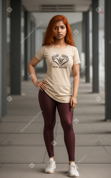 Bangladeshi adult female with  ginger hair