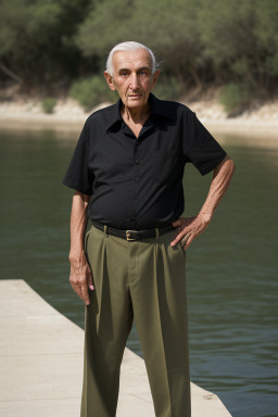 Elderly male with  black hair