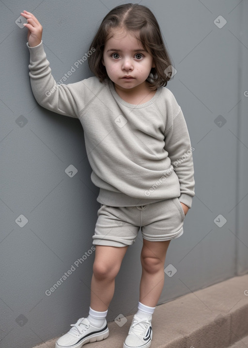 Uruguayan infant girl with  gray hair