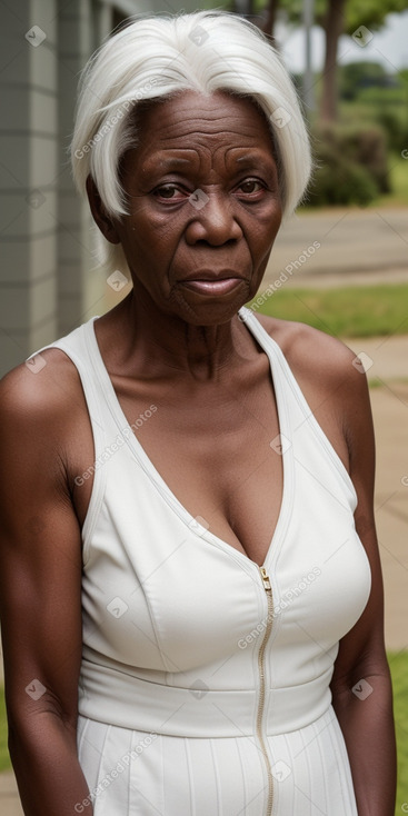 Zimbabwean elderly female with  white hair